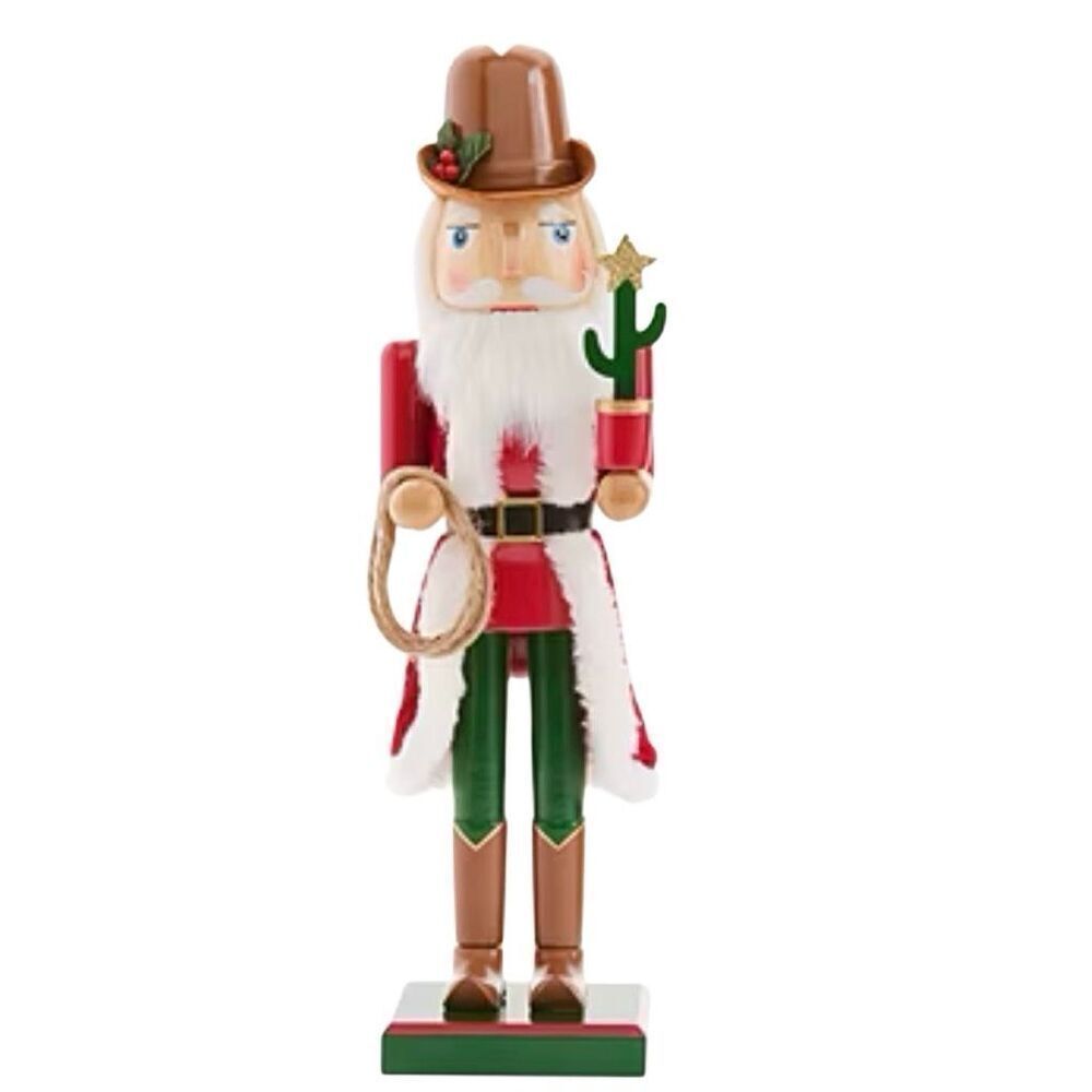 Cowboy Nutcracker 14” 2025 North Pole Western Womens Boys Christmas Decor